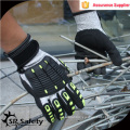 SRSAFETY TPR mechanic safety hand glove,nitrile sandy finished,china supplier resistance cut